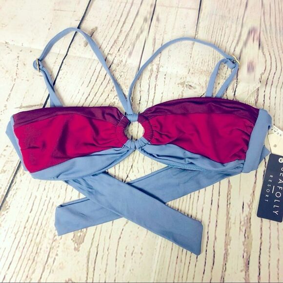 Seafolly Burgundy and Blue Bikini - Picture 6 of 13